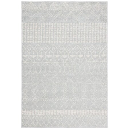 Safavieh 8 x 10 ft. Tulum 229H Power Loomed Rectangle Area Rug Light Grey & Ivory TUL229H-8